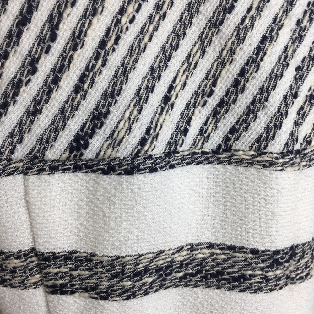 J. Crew White Navy Tweed Striped drop Waist Dress - Picture 6 of 8